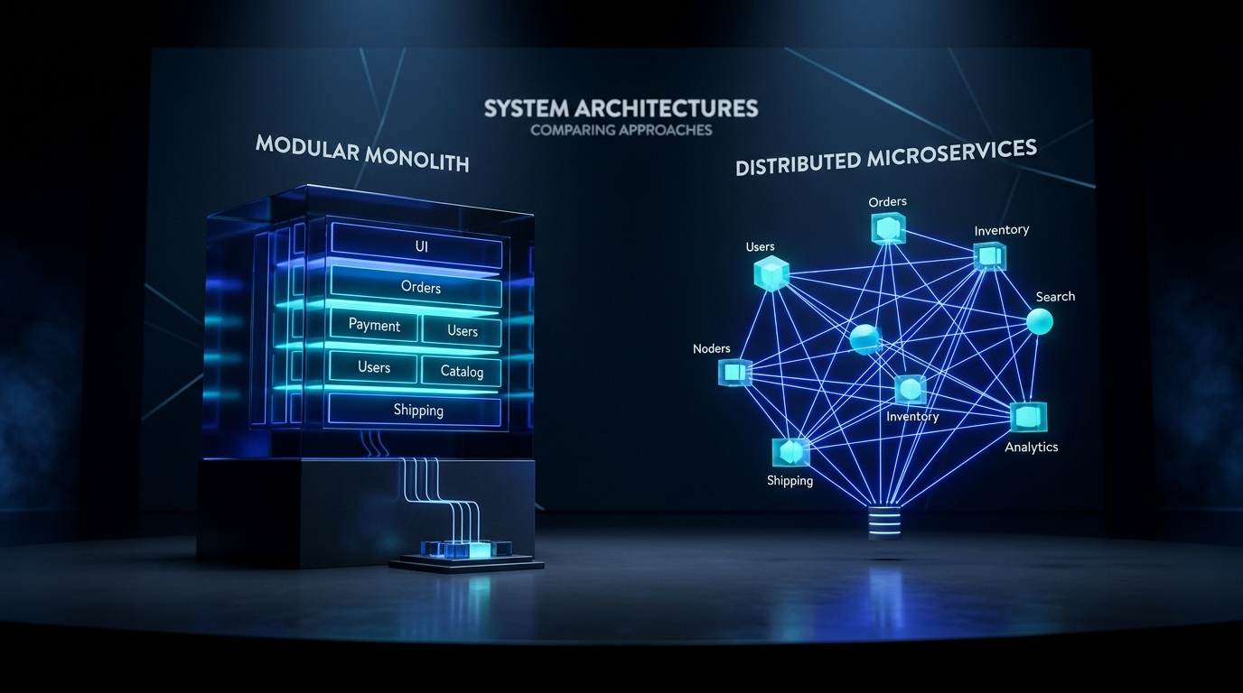Monólito modular vs Microsserviços